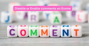 how to disable or enable comments